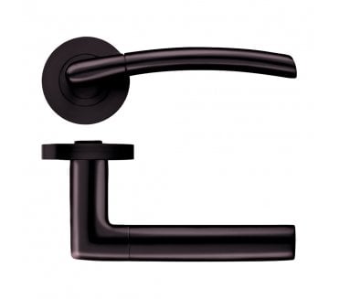 Stanza Olympus Designer Door Handles on Rose - Etna Bronze
