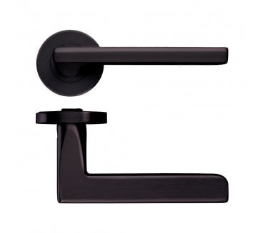 Stanza Venice Designer Door Handles on Rose - Etna Bronze