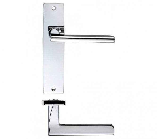 Stanza Venice Door Handles On Backplate - Polished Chrome