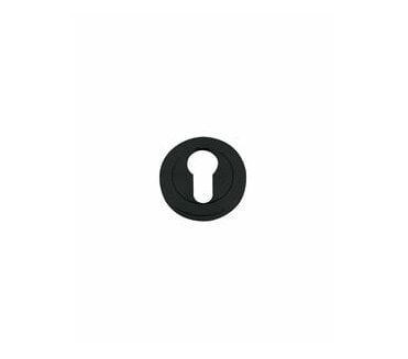 Stanza ZPZ Designer Euro Profile Escutcheons - Oscuro Matt Black