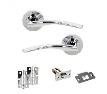 STATUS Arizona Door Handle Latch Pack (3 Ball Bearing x2) - Polished Chrome