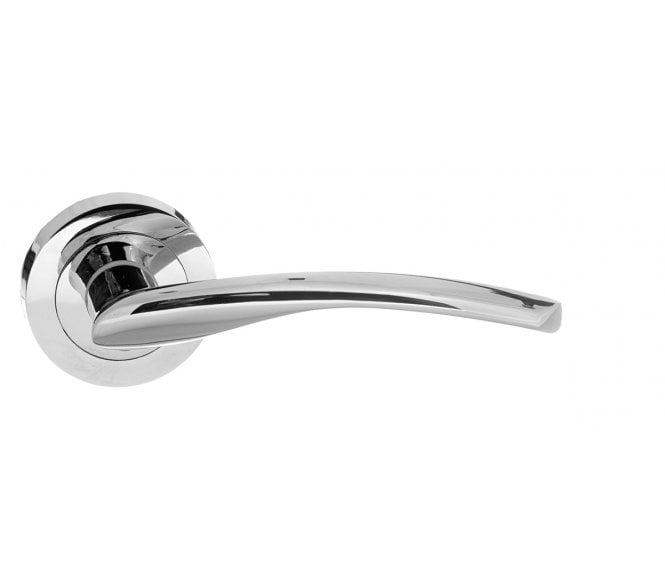 STATUS Arizona Lever Handle On Rose - Polished Chrome
