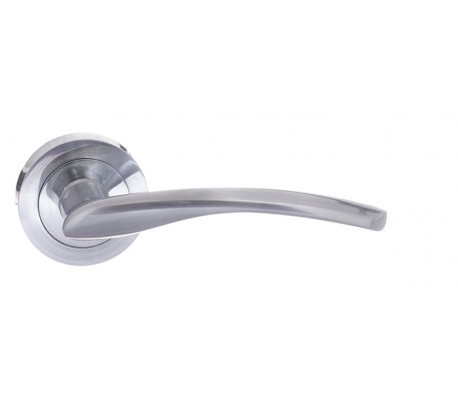 STATUS Arizona Lever Handle On Rose - Satin Chrome