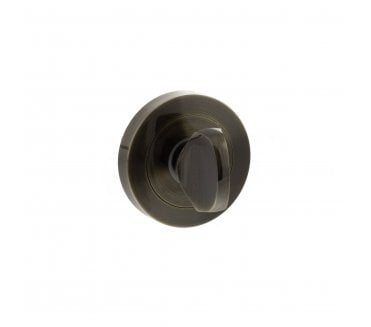 Status Bathroom Turn & Release on Round Rose - Antique Brass