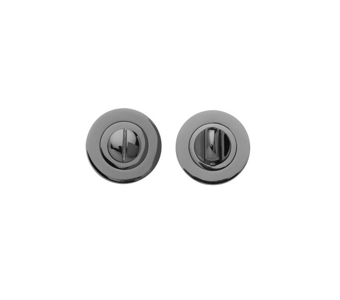 STATUS Bathroom Turn & Release on Round Rose  - Black Nickel