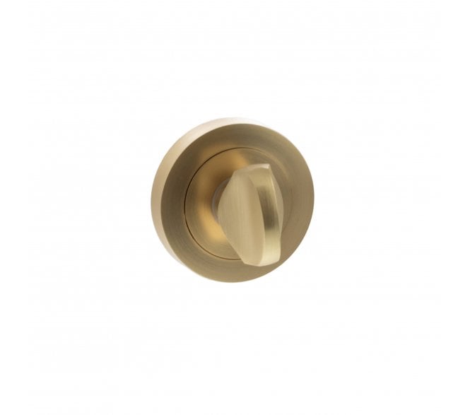 Status Bathroom Turn & Release on Round Rose - Satin Brass