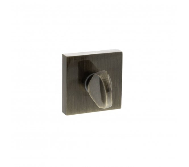 Status Bathroom Turn & Release on Square Rose - Antique Brass