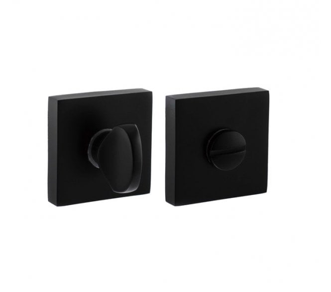 STATUS Bathroom Turn & Release on Square Rose  - Matt Black