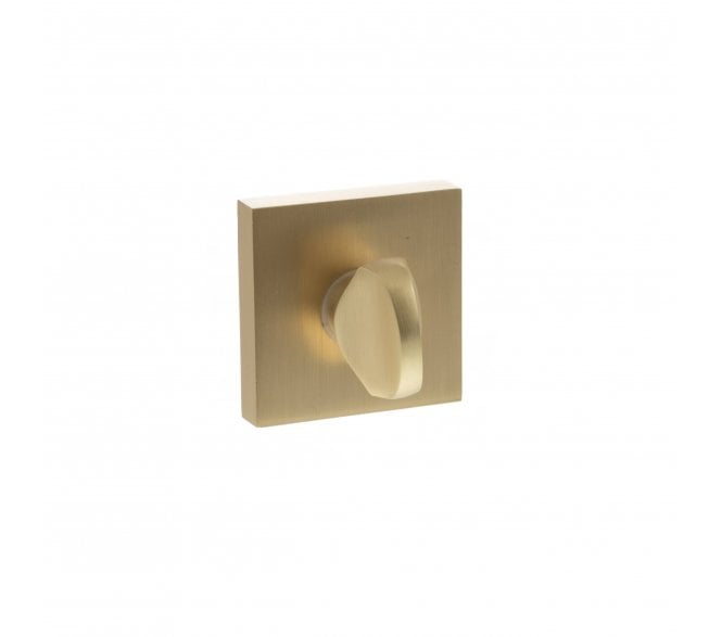 Status Bathroom Turn & Release on Square Rose - Satin Brass