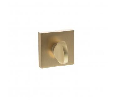 Status Bathroom Turn & Release on Square Rose - Satin Brass