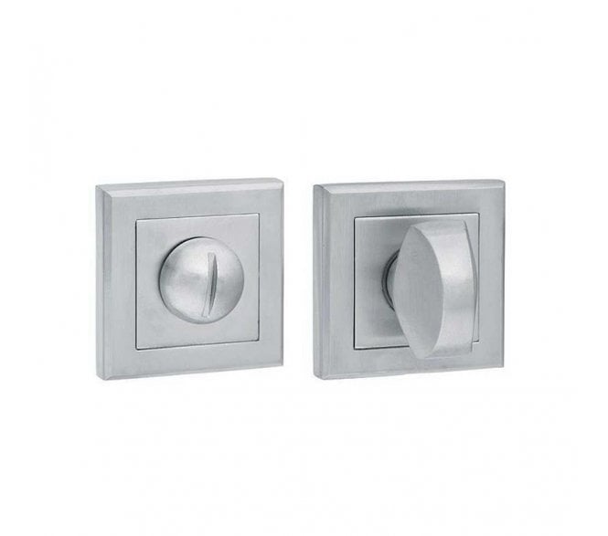 STATUS Bathroom Turn & Release on Square Rose - Satin Chrome