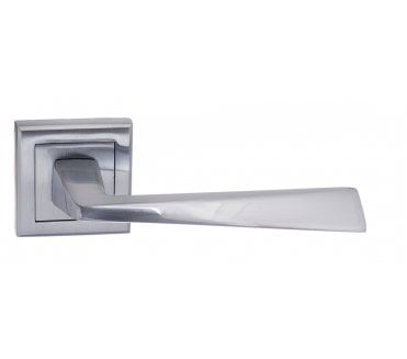 STATUS California Lever Handle On Square Rose - Satin Chrome