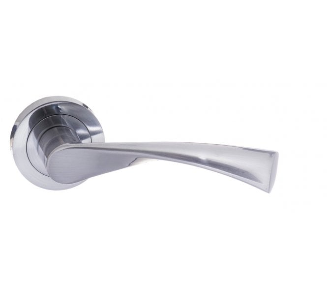 STATUS Colorado Lever Handle On Rose - Satin Chrome