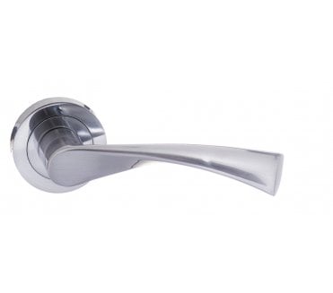 STATUS Colorado Lever Handle On Rose - Satin Chrome