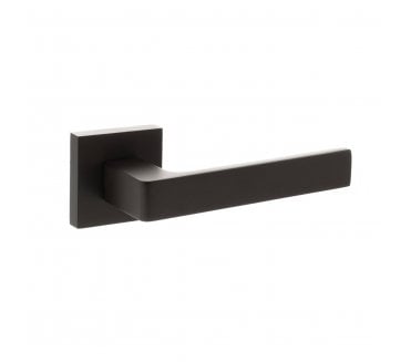STATUS Montana Lever Door Handle on Square Rose - Urban Dark Bronze