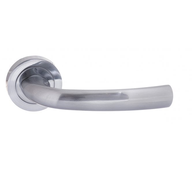 STATUS Nevada Lever Handle On Rose - Satin Chrome