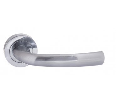 STATUS Nevada Lever Handle On Rose - Satin Chrome