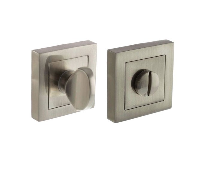 STATUS S4WCS Bathroom Turn & Release on Square Rose  - Satin Nickel