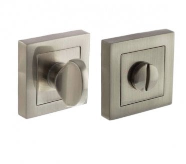 STATUS S4WCS Bathroom Turn & Release on Square Rose  - Satin Nickel