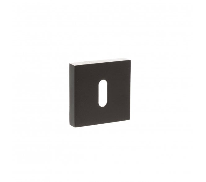 Status Standard Keyhole Escutcheon on Square Rose - Urban Dark Bronze (PAIR)