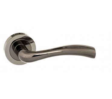 STATUS Texas Lever Handle On Rose - Black Nickel