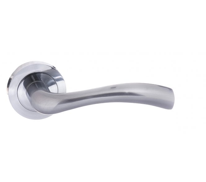 STATUS Texas Lever Handle On Rose - Satin Chrome