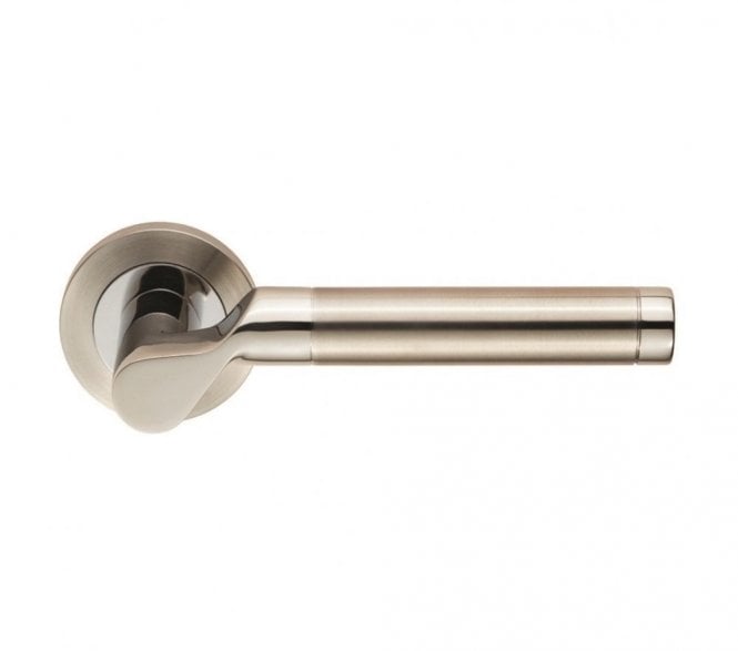 Steelworx SWL1009 Lucerna Stainless Steel Handles on Rose - Satin/Polished Stainless Steel