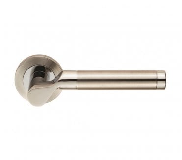 Steelworx SWL1009 Lucerna Stainless Steel Handles on Rose - Satin/Polished Stainless Steel