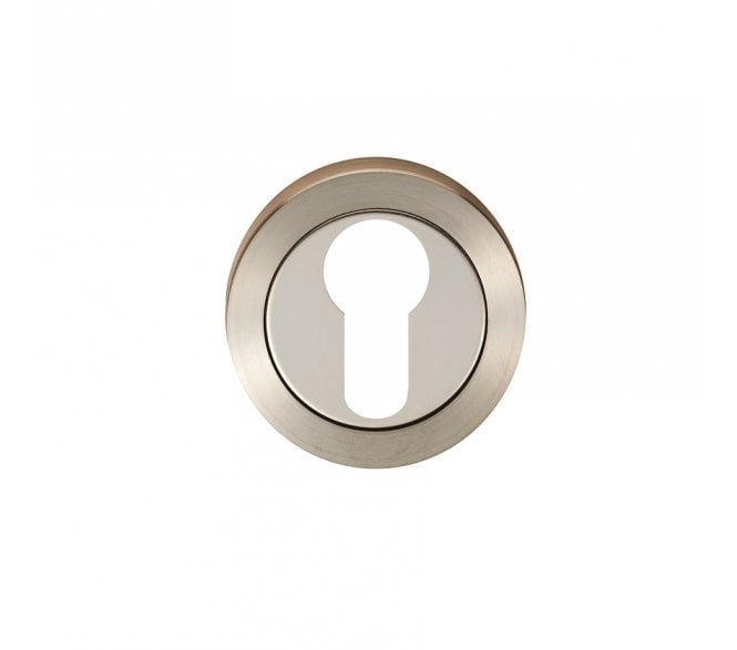Steelworx SWL102DUO Euro Profile Escutcheon - Satin/Polished Stainless