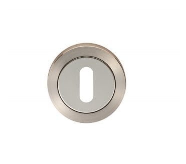 Steelworx SWL103DUO Keyhole Escutcheon - Satin/Polished Stainless