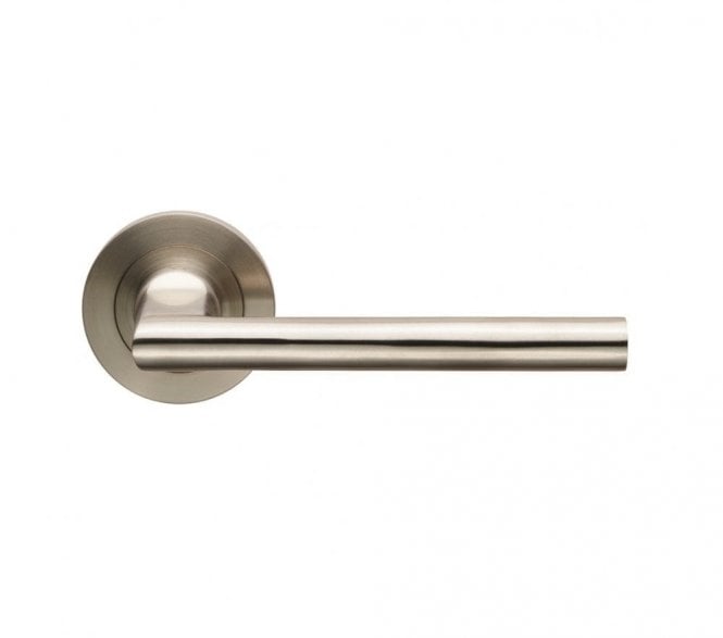 Steelworx SWL1120 Soho Stainless Steel Handles on Rose - Satin Stainless Steel