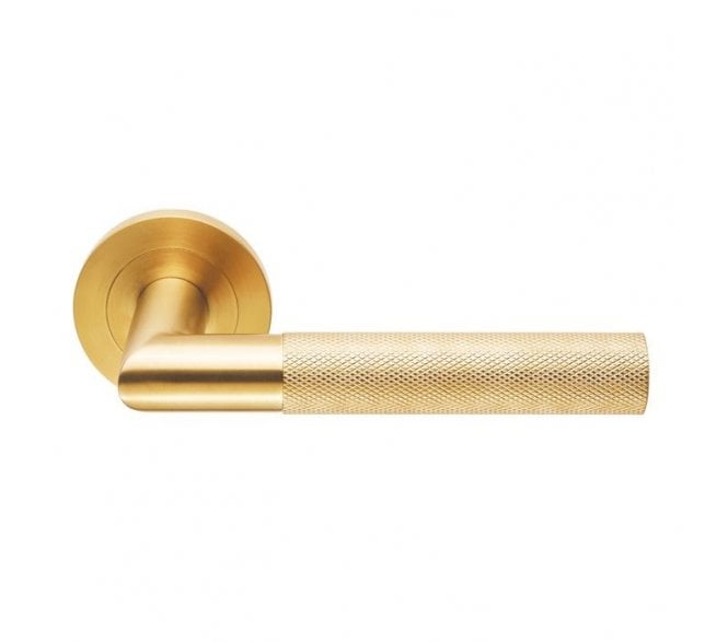 Steelworx SWL1169SPVD Crown Knurled Handles on Rose - Satin PVD
