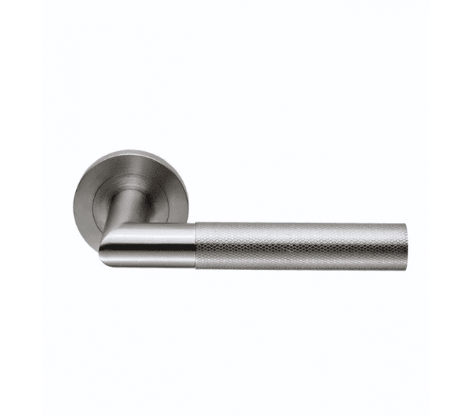 Steelworx SWL1169SSS Crown Knurled Handles on Rose - Satin Stainless Steel