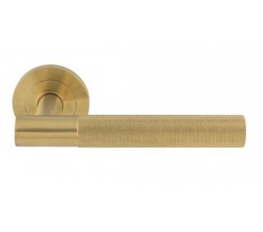 Steelworx SWL1171SPVD Galaxy Knurled Handles on Rose - Satin Brass PVD