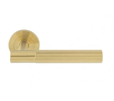 Steelworx SWL1172SPVD Arrow Lined Handles on Rose - Satin Brass PVD