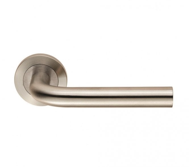 Steelworx SWL1191 Spira Satin Stainless Steel Handles on Rose - Satin Stainless Steel