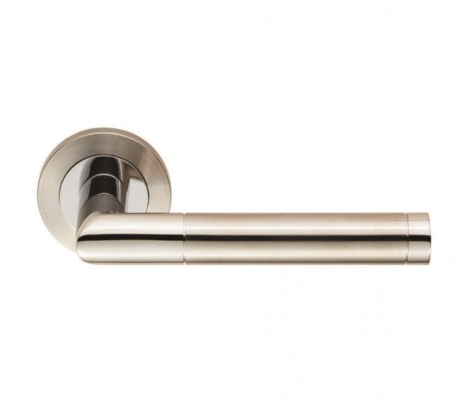 Steelworx SWL1192DUO Treviri Stainless Steel Handles on Rose - Satin/Polished Stainless Steel