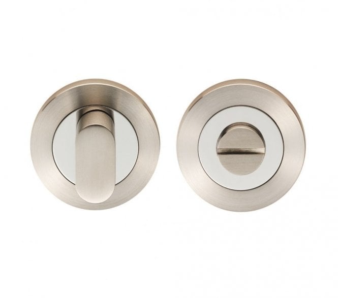Steelworx SWT1016DUO Bathroom Turn & Release Set - Satin/Polished Stainless
