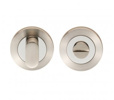 Steelworx SWT1016DUO Bathroom Turn & Release Set - Satin/Polished Stainless
