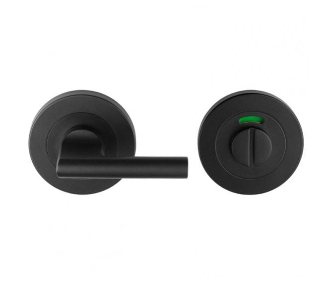 Steelworx SWT1025 Less Able Bathroom Turn & Release Set W/Indicator - Matt Black