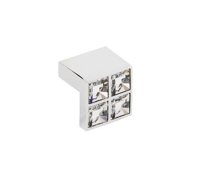 Swarovski Square Crystals Cabinet Knob 25x25mm
