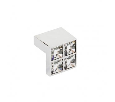 Swarovski Square Crystals Cabinet Knob 25x25mm
