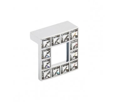 Swarovski Square Crystals Cabinet Knob 48x48mm