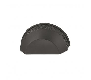 Tocco Knurled Drawer Cup Pull - Matt Black