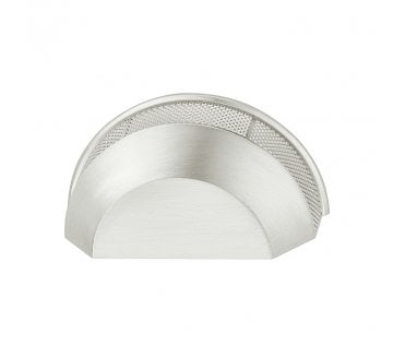 Tocco Knurled Drawer Cup Pull - Satin Nickel