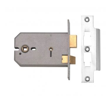 Union 2026 Horizontal Bathroom Lock - 127mm Satin Chrome