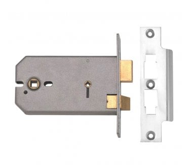 Union 2026 Horizontal Bathroom Lock - 149mm - Satin Chrome