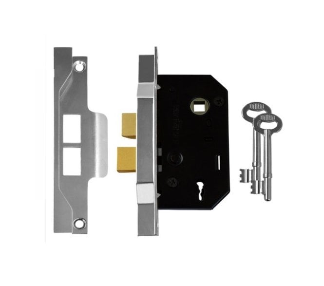 Union 2242 Rebated 2-Lever Easi-T Mortice Sashlock 63mm - Silver
