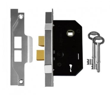 Union 2242 Rebated 2-Lever Easi-T Mortice Sashlock 63mm - Silver