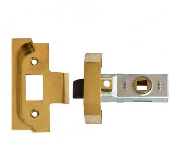 Union 2650 Rebated Tubular Mortice Latch 65mm - Polished Brass